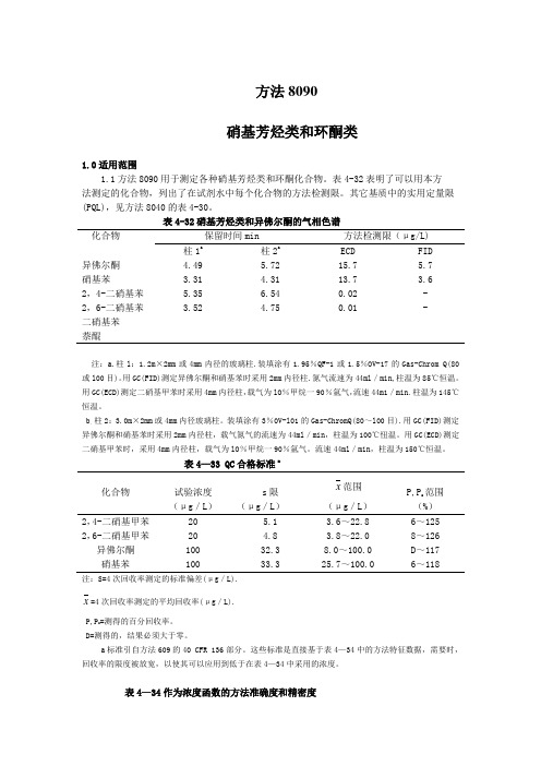 EPA8090硝基芳烃类和环酮类(中文版)