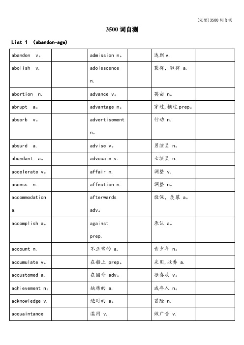 (完整)3500词自测