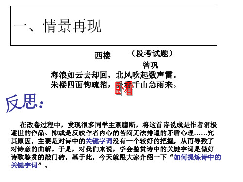 苏教版高中语文高考复习鉴赏诗歌语言之炼字张PPT精品课件