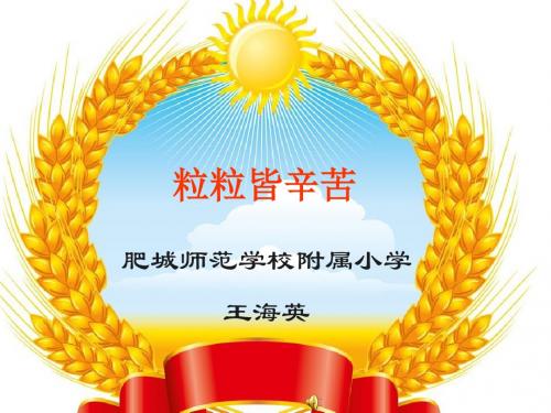 《粒粒皆辛苦》课件