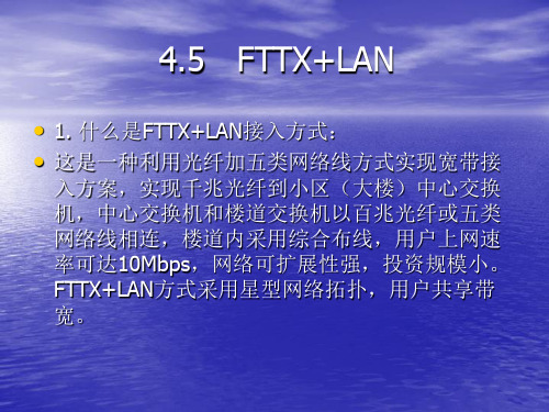 宽带接入4.5 FTTX+LAN