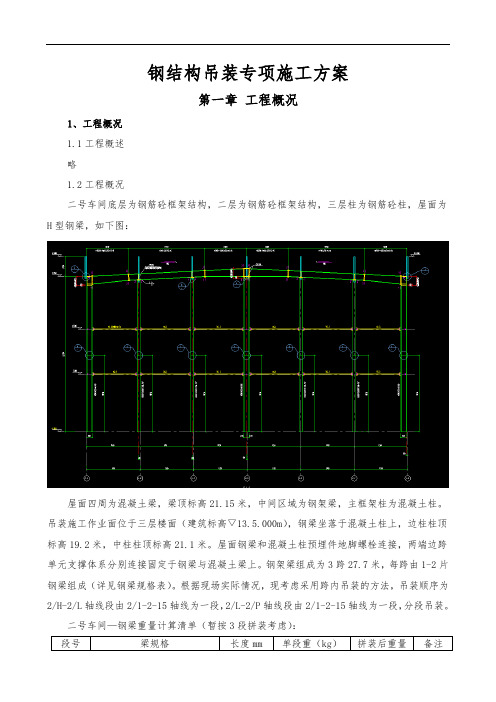 钢结构吊装专项施工方案