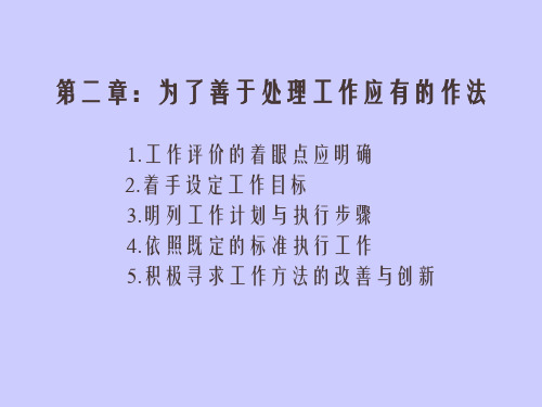 工作方法与时间管理ppt页