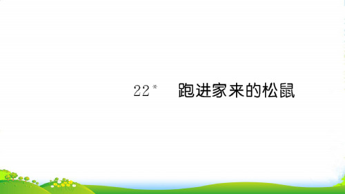 人教版六年级语文上册第七单元22跑进家来的松鼠习题课件