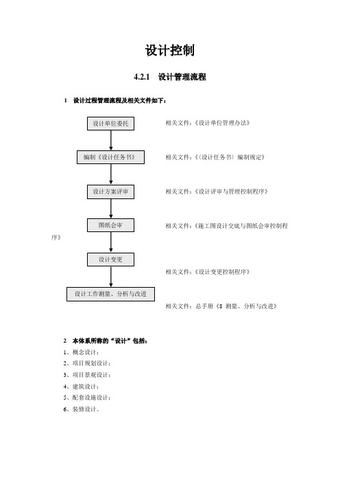 房地产公司项目设计控制