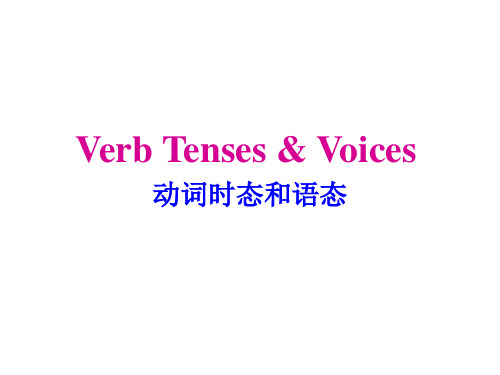 高考英语动词时态语态精品课件