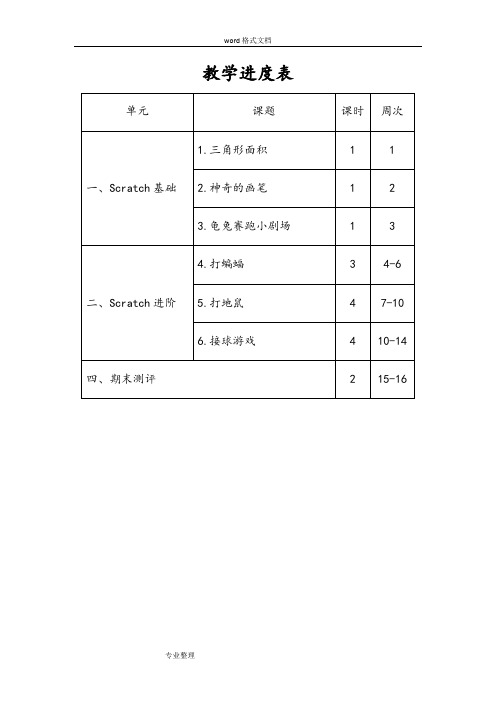 《信息技术》教学案[六年级下]Scratch软件应用