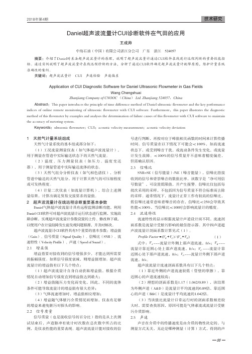 Daniel超声波流量计CUI诊断软件在气田的应用