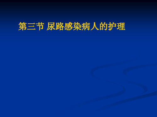 3尿路感染病人的护理精品PPT课件