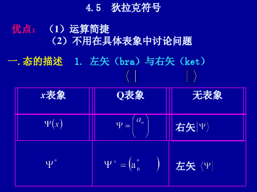 4.5狄拉克符号