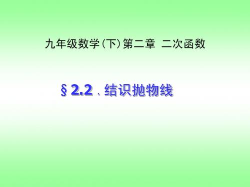 2.2结识抛物线1