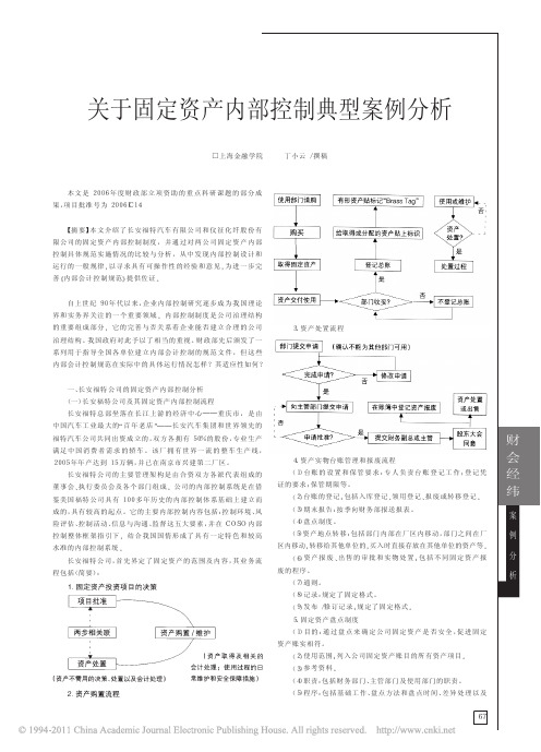 关于固定资产内部控制典型案例分析