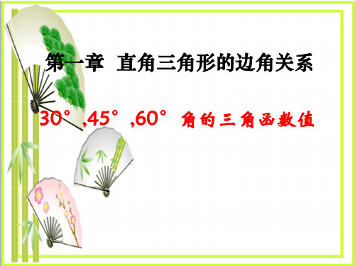 《30°、45°、60°角的三角函数值》直角三角形的边角关系4  图文