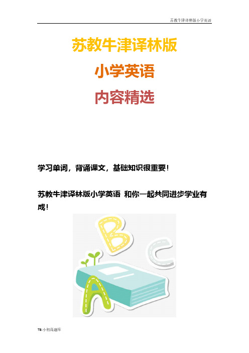 苏教牛津译林版小学英语六年级下册Unit 4 Road safety 同步练测试卷练习题2