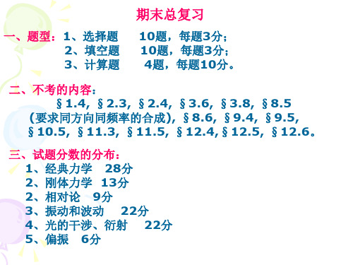 大学物理大一总复习-PPT资料57页