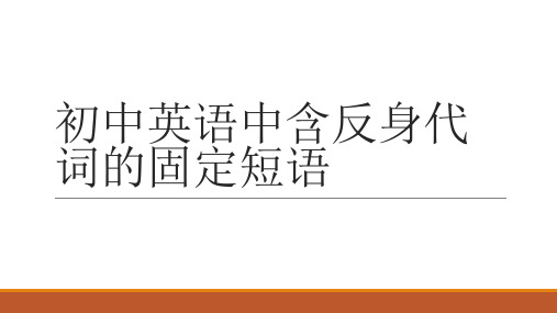 初中英语中含反身代词的固定短语