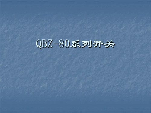 QBZ-80系列开关