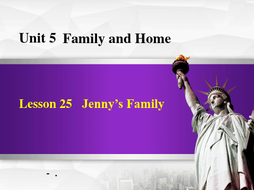 《Jenny_s Family》Family and Home PPT教学课件