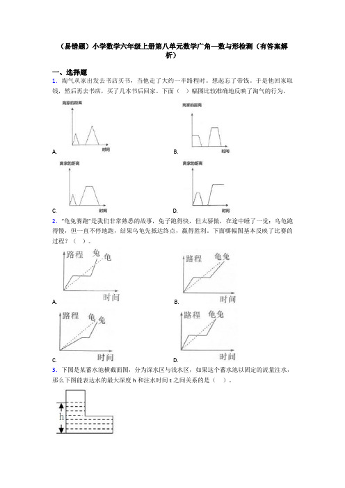 (易错题)小学数学六年级上册第八单元数学广角—数与形检测(有答案解析)