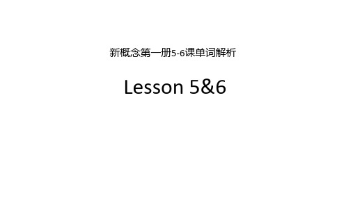 新概念第一册5-6课单词解析