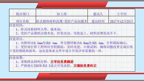 品质改善提案