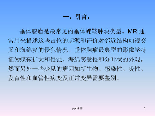 鞍区肿块的MRI鉴别诊断  ppt课件