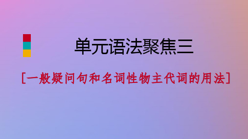 【新】七年级英语上册Unit3Isthisyourpencil单元语法聚焦三课件新版人教新目标版-推荐