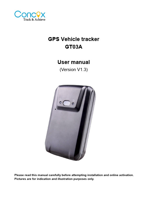 GPS Vehicle tracker GT03A User 说明书