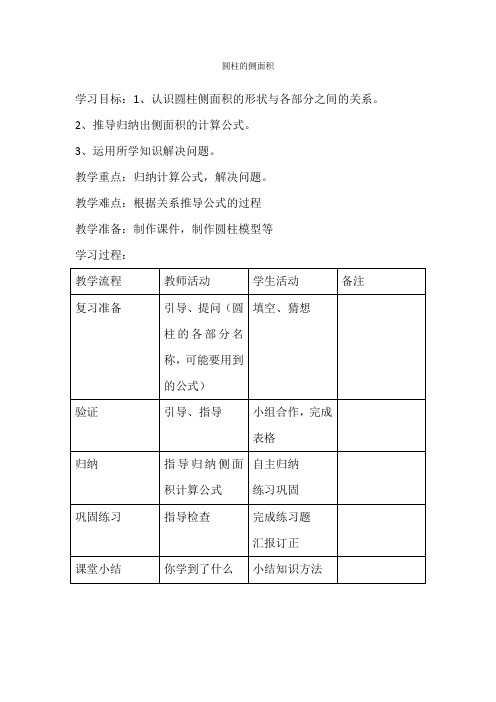 圆柱的侧面积优秀教案-1