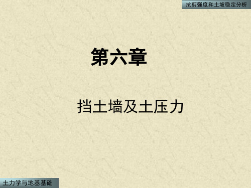 6 挡土墙及土压力-PPT文档资料