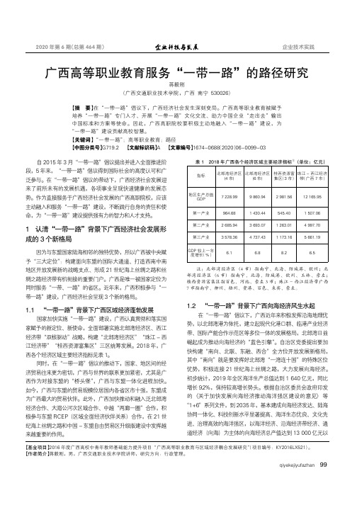 广西高等职业教育服务“一带一路”的路径研究