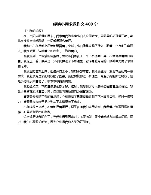 呼唤小狗求救作文400字