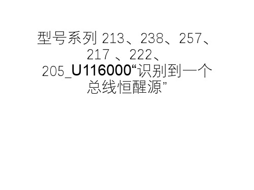 奔驰案例分享_型号系列 213、238、257、217 、222、205_U116000“识别到一个总线恒醒源”