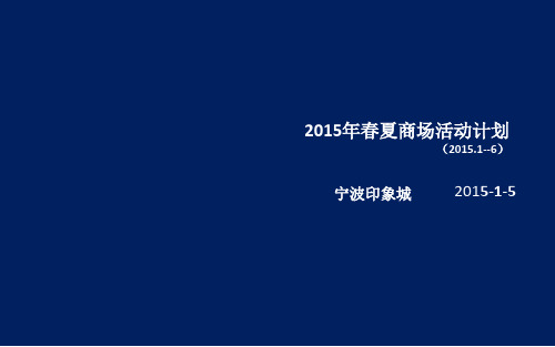 商场推广部周例会模板