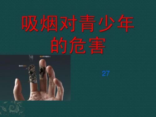 27吸烟对青少年的危害