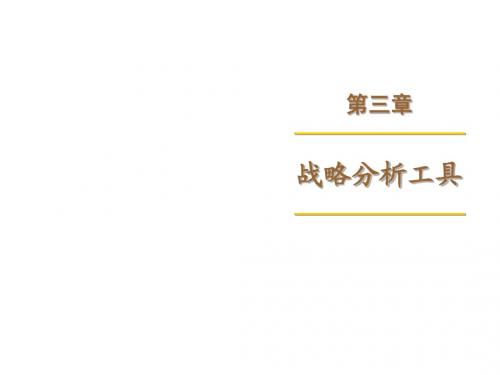 MBA战略管理 第3章分析工具