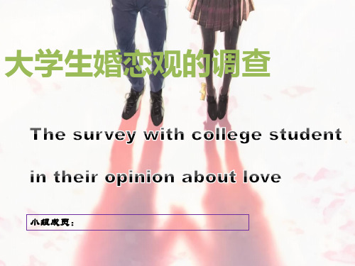 大学生婚恋观调查(英语)