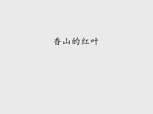 教科版小学六年级语文上册香山的红叶_课件1