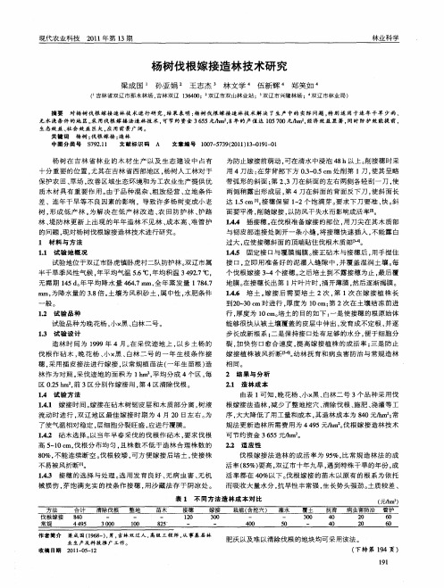 杨树伐根嫁接造林技术研究