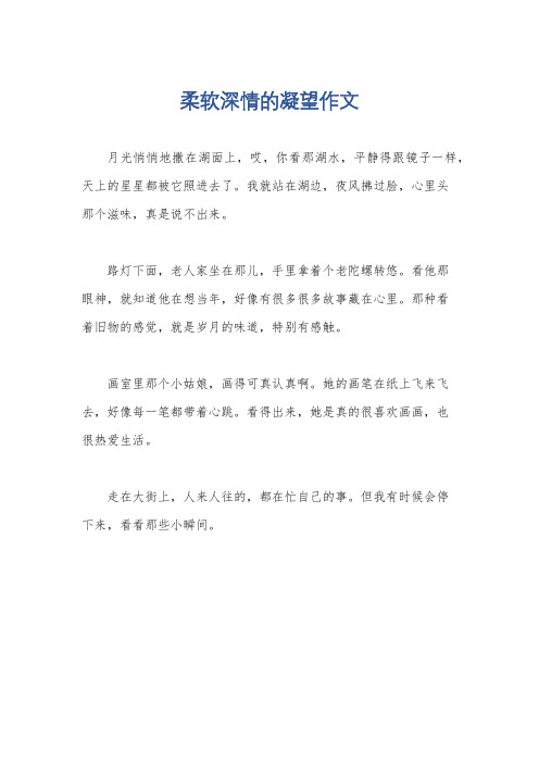 柔软深情的凝望作文