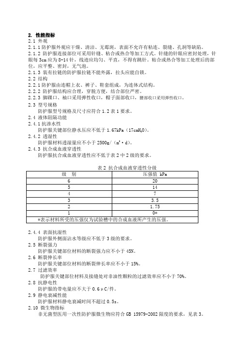 医用一次性防护服产品技术要求雅淇防护