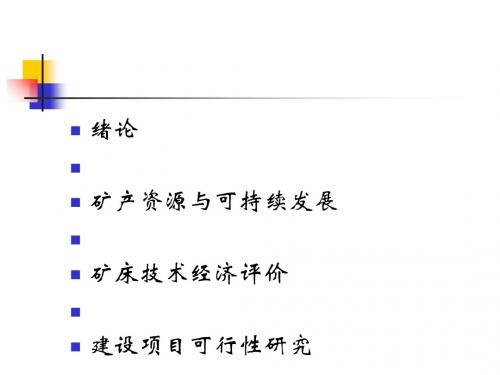 矿产资源经济学培训课件(共 45张PPT)