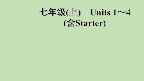 人教版英语中考第一轮教材梳理  七年级(上) Units 1～4(含Starter)