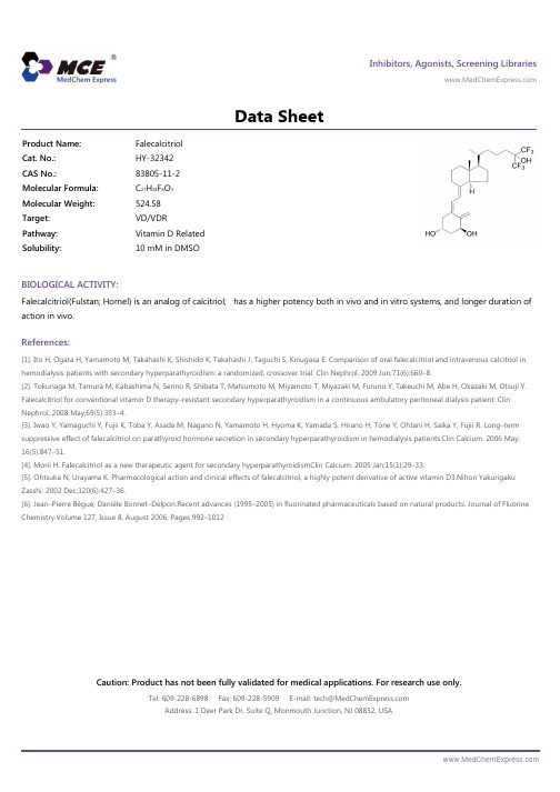 Falecalcitriol_DataSheet_MedChemExpress