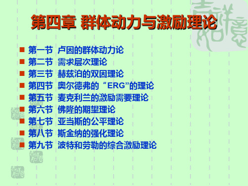 ob第四章 群体动力与激励理论