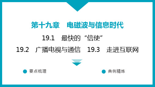 广播电视与通信+19.3+走进互联网+课件-2024-2025学年沪粤版物理九年级下册