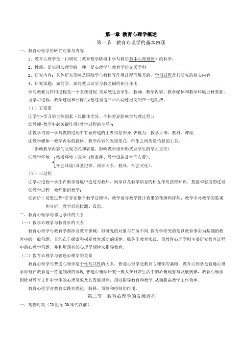 山香版教师招考教育心理学整理