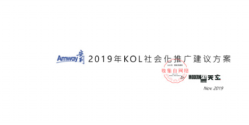 2019某日用品品牌KOL社会化推广方案