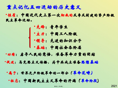 重点记忆五四运动的历史意义(与“革命”有关文档共18张)