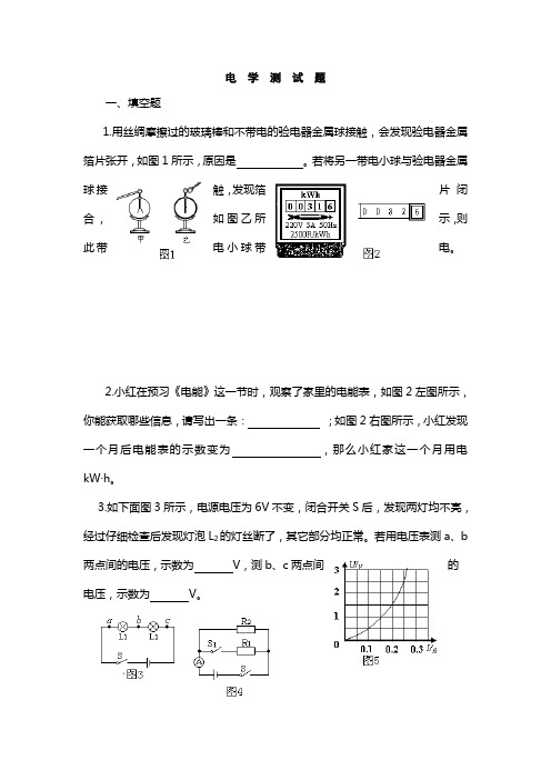 电  学  测  试  题